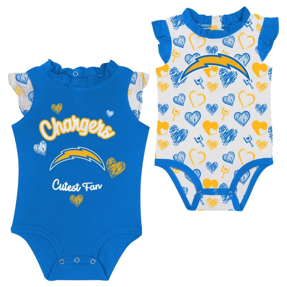 Chargers Kids two Piece bodysuits - Blue and White